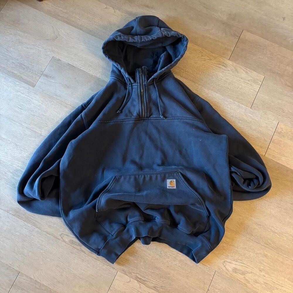 Carhartt Men's Black and Navy Hoodie